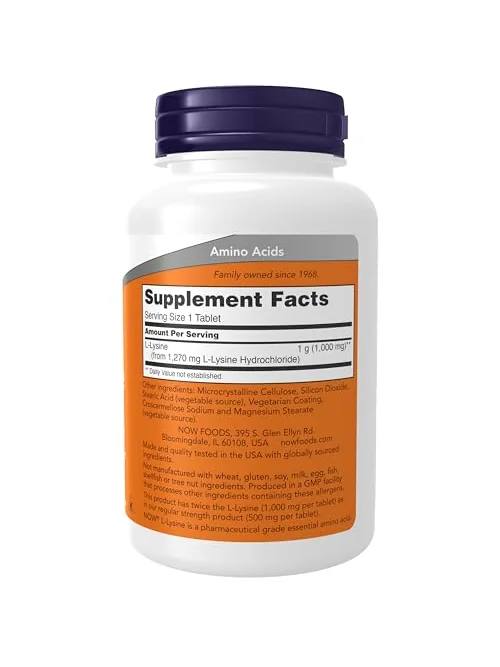 NOW Foods L-Лизин 1000 мг, 100 таблеток — 2