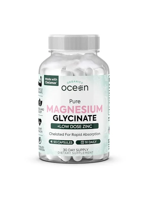 Магния глицинат с цинком Organics Ocean, 90 капсул — 1