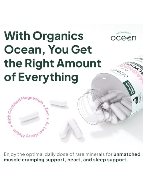 Магния глицинат с цинком Organics Ocean, 90 капсул — 3