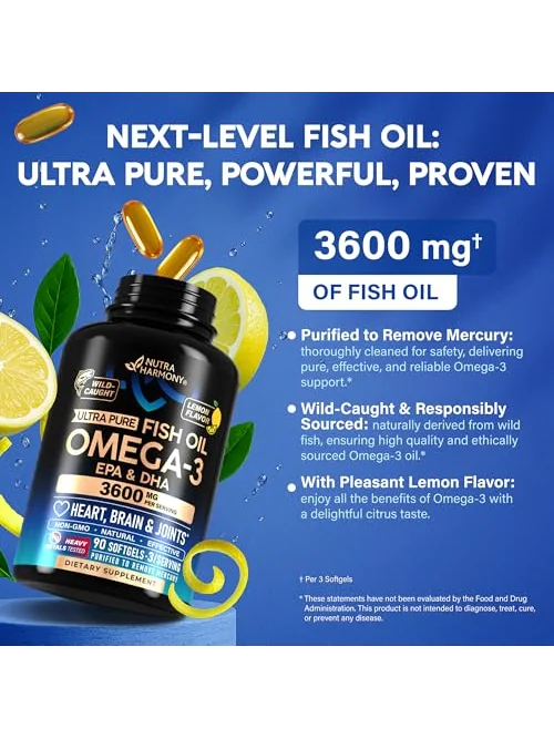 NUTRAHARMONY омега-3 рыбий жир 3600 мг, 90 капсул — 4