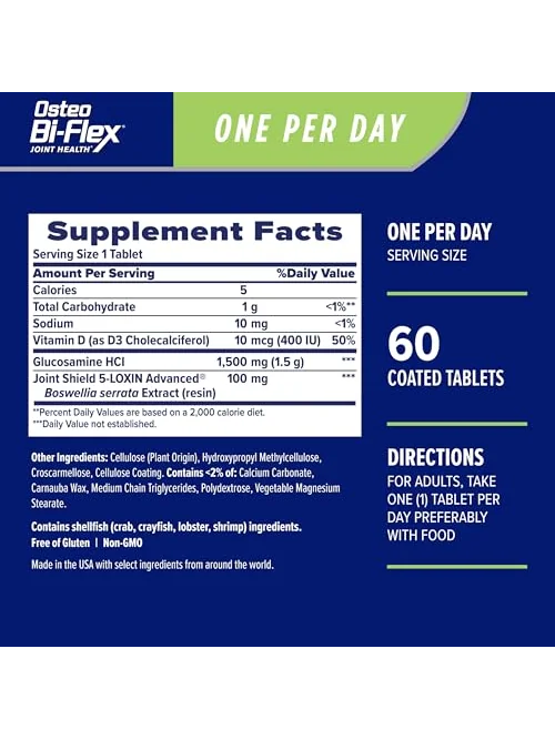 Osteo Bi-Flex One Per Day с витамином D для суставов, 60 таблеток — 2