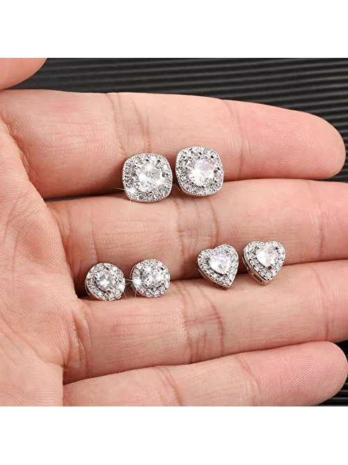 ALEXCRAFT Серьги с кубическим цирконием, набор из 3 пар — 5