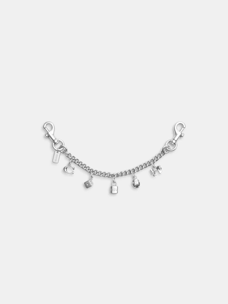 Серебристая цепочка Swagger с брелоками — серебристый