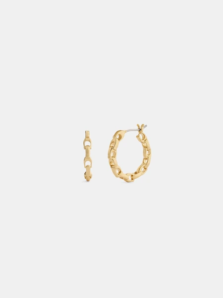 Серьги-кольца Coach Linked C