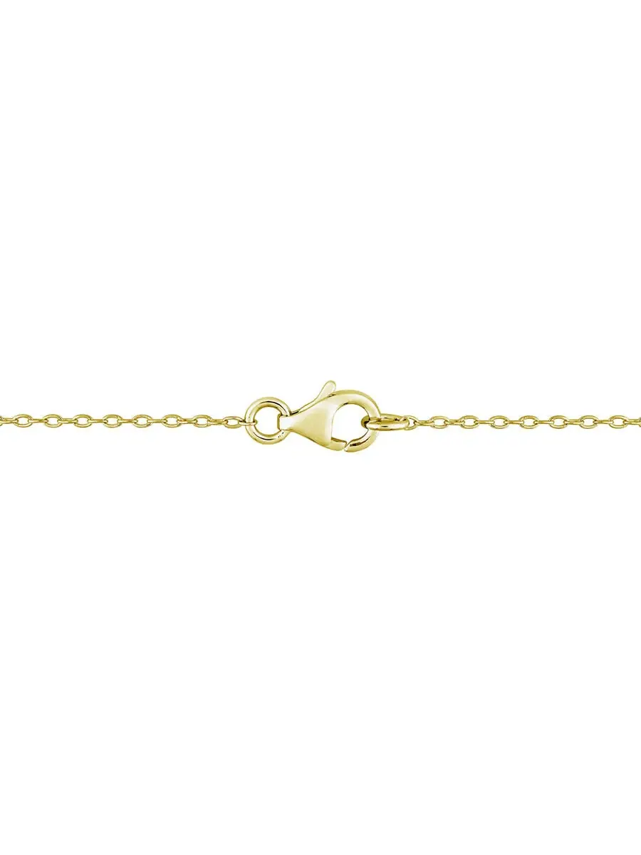 AMOUR 1 7/8 CT TGW Созданное белое сапфировое колье с гало в желтом позолоченном серебре — изображение 2 из 5, оттенок белый