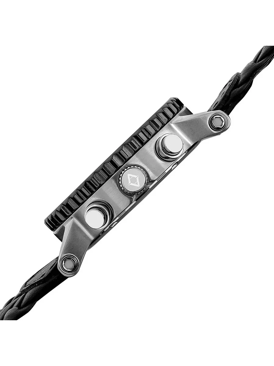 Мужские часы Akribos Chronograph с черным кожаным ремешком AK571BK Akribos XXIV — изображение 4 из 4, оттенок черный