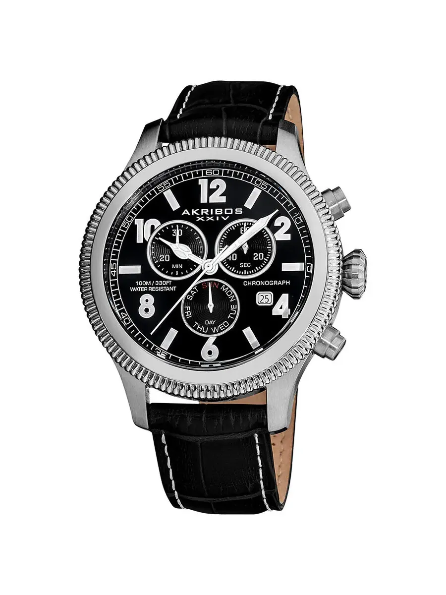 Мужские часы Akribos Ultimate Chronograph из нержавеющей стали AK575BK Akribos XXIV — серебристый