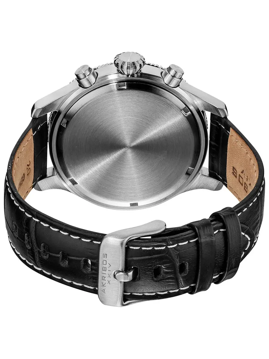 Мужские часы Akribos Ultimate Chronograph из нержавеющей стали AK575BK Akribos XXIV — изображение 3 из 4, оттенок серебряный