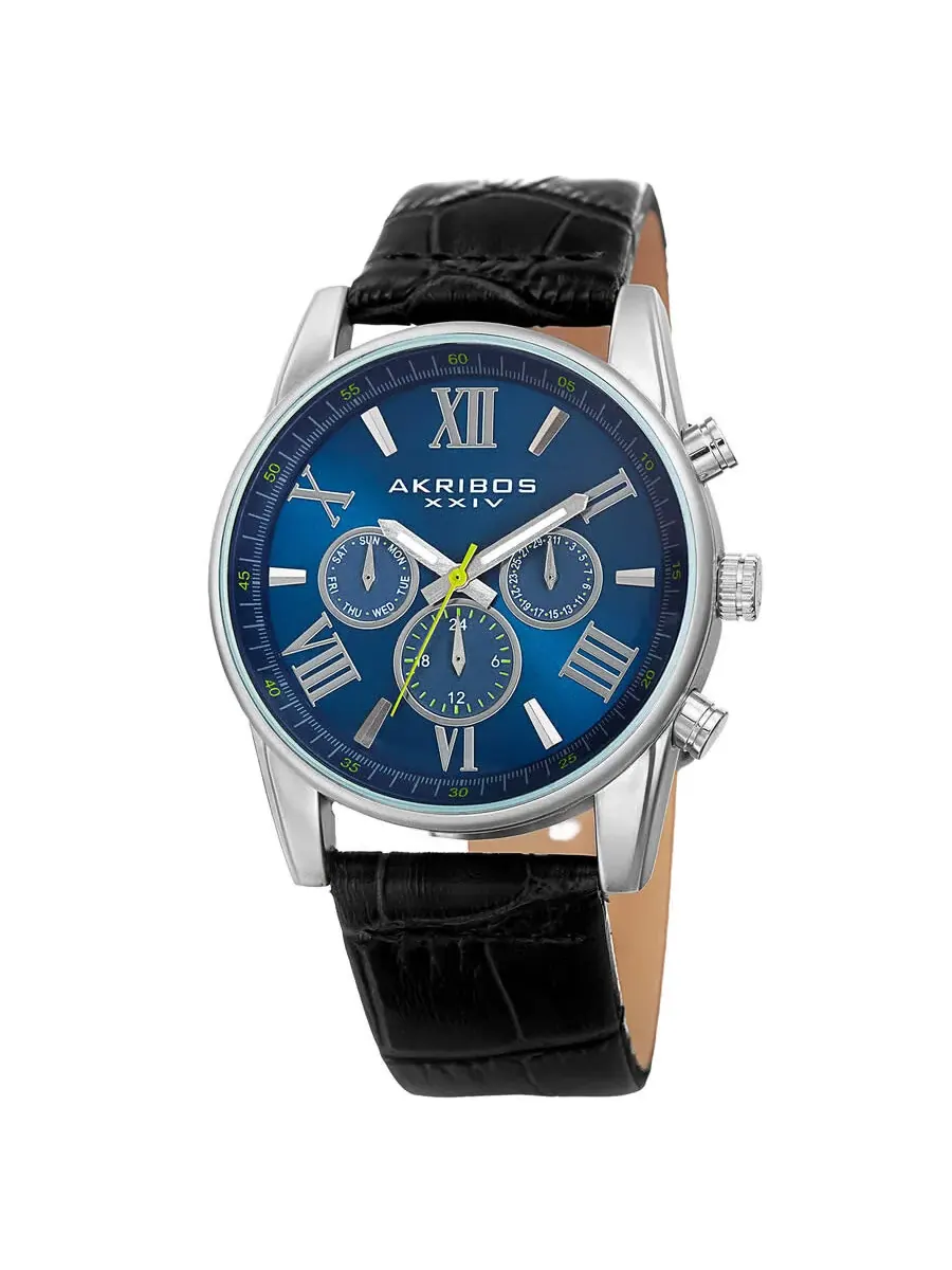 Мужские часы Akribos XXIV Enterprise Quartz с синим циферблатом P50151