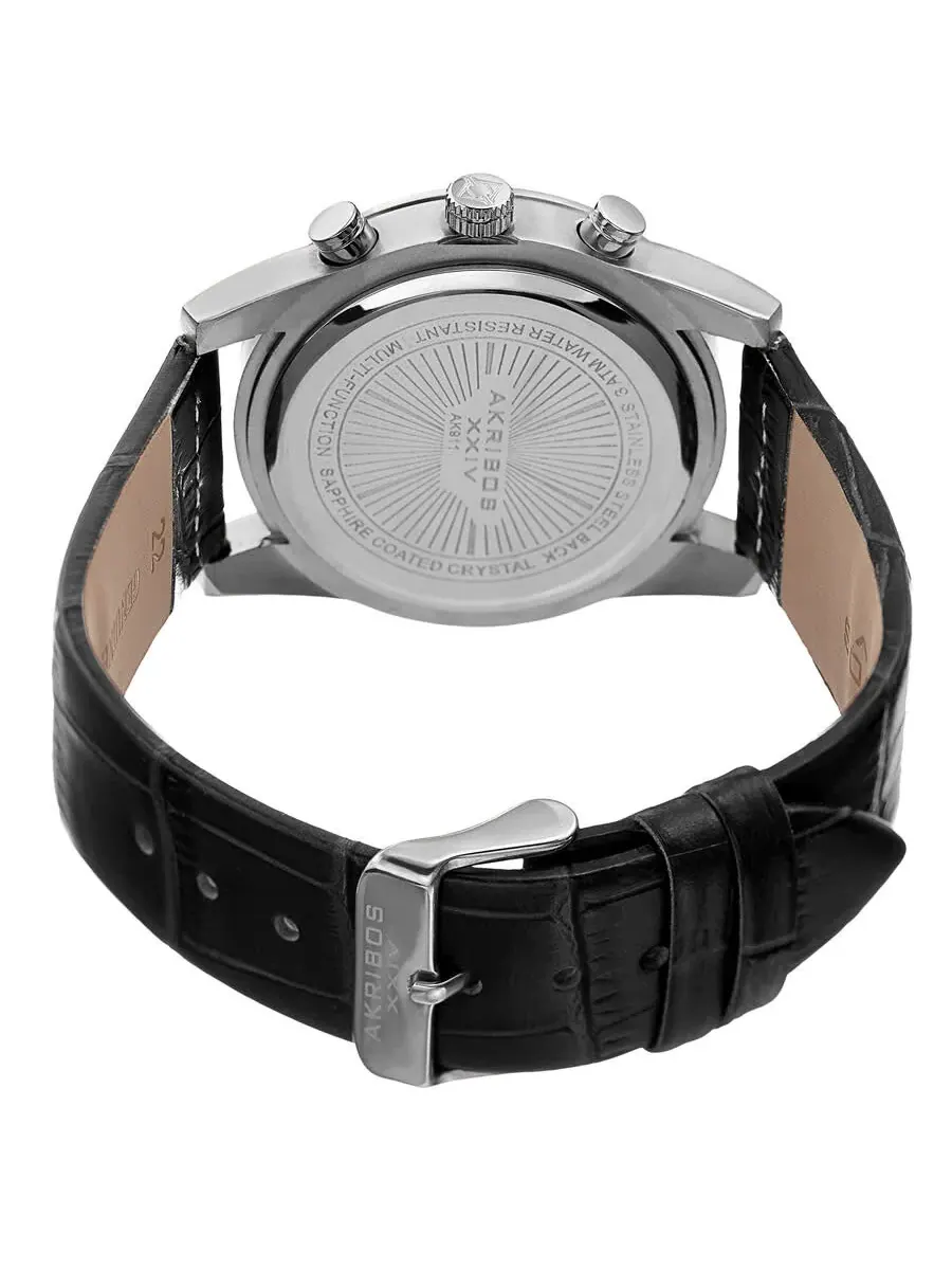 Мужские часы Akribos XXIV Enterprise Quartz с синим циферблатом P50151 — изображение 4 из 4, оттенок серебряный