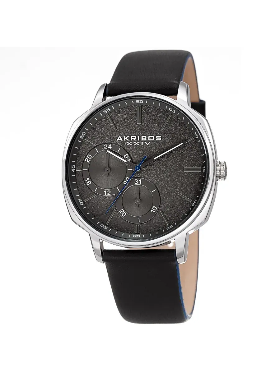 Мужские кварцевые часы Akribos XXIV с серебристым циферблатом AK1022SSBK