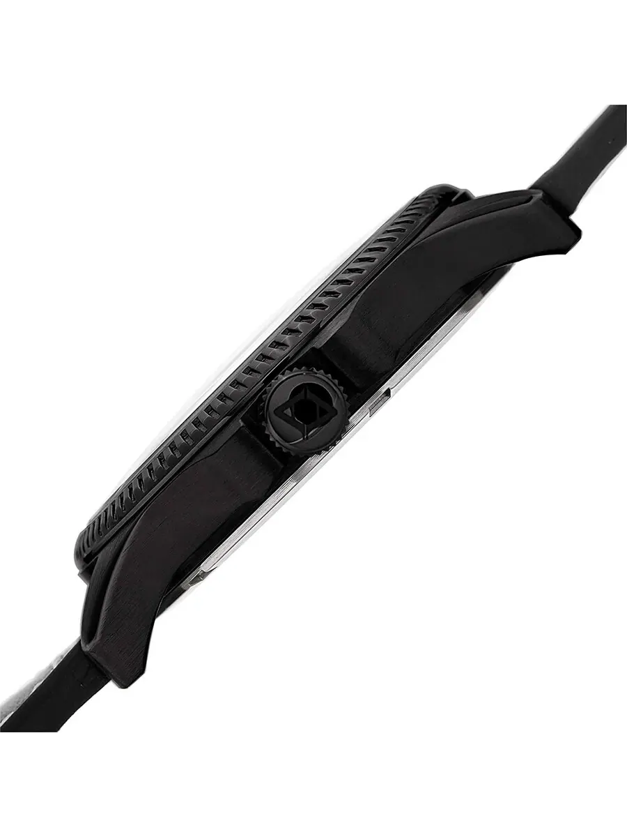 Мужские часы Akribos XXIV Trek с черным циферблатом и черным кожаным ремешком AK833WT — изображение 4 из 4, оттенок черный