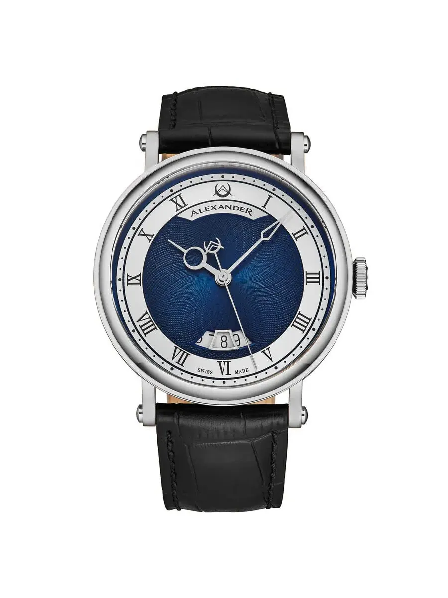 Мужские автоматические часы Alexander Alexander 2 с синим циферблатом A153-02