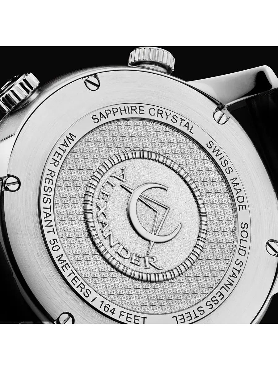 Мужские часы Alexander Alexander 2 Quartz с зеленым циферблатом A171B-04 — изображение 4 из 5, оттенок серебряный