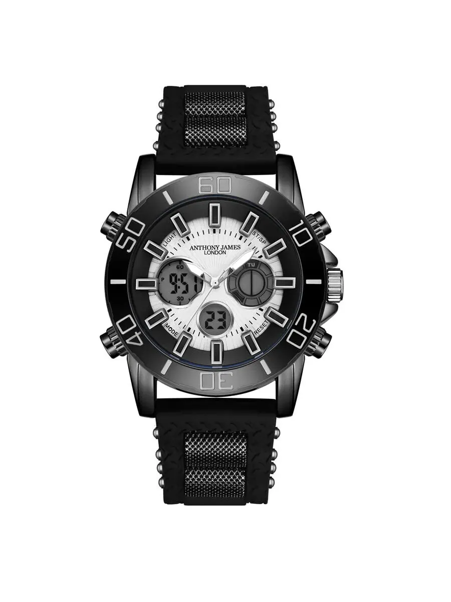 Мужские часы Anthony James Speedster с белым циферблатом AJ017N2
