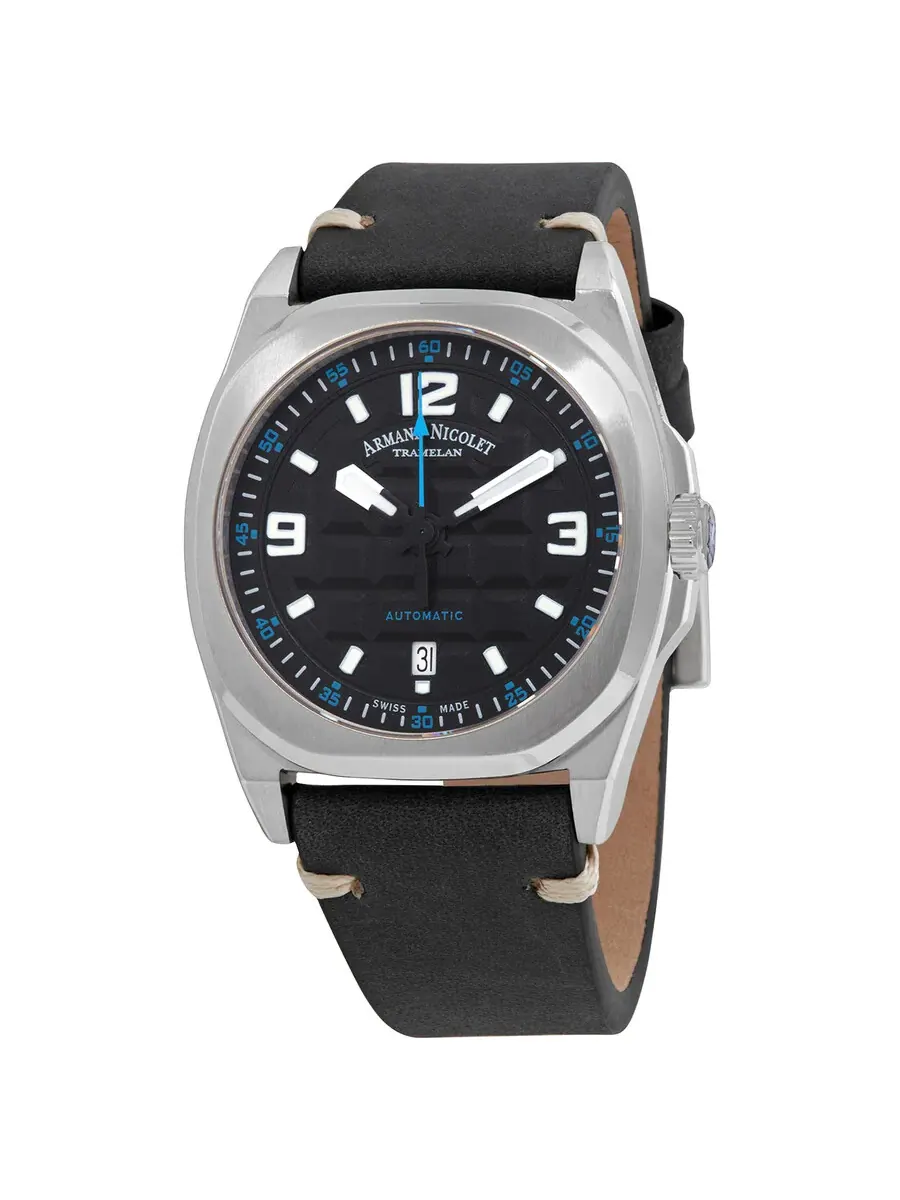 Мужские автоматические часы Armand Nicolet JH9 с черным циферблатом A660HAA-NZ-PK4140NR — серебристый