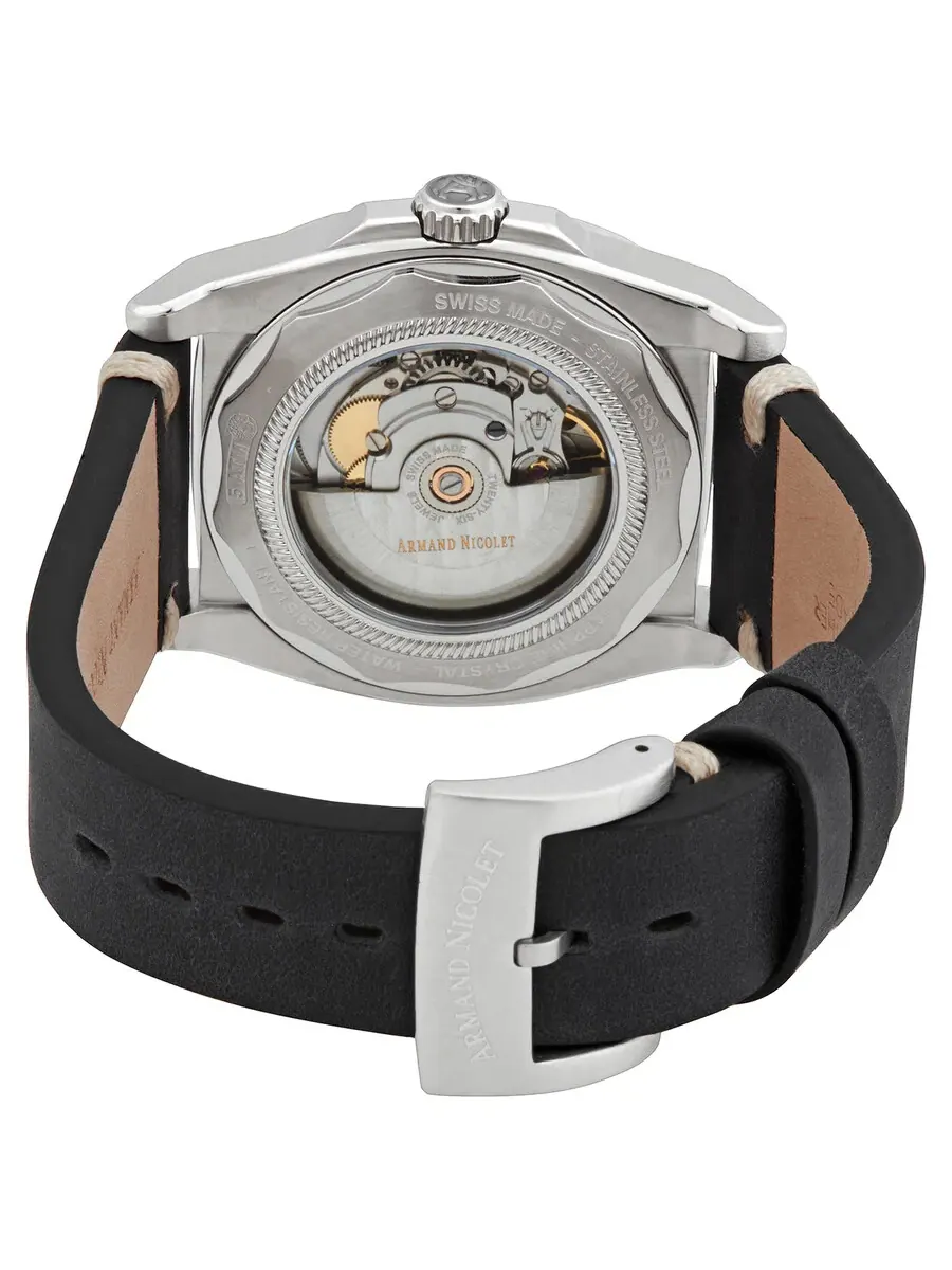 Мужские автоматические часы Armand Nicolet JH9 с черным циферблатом A660HAA-NZ-PK4140NR — изображение 3 из 3