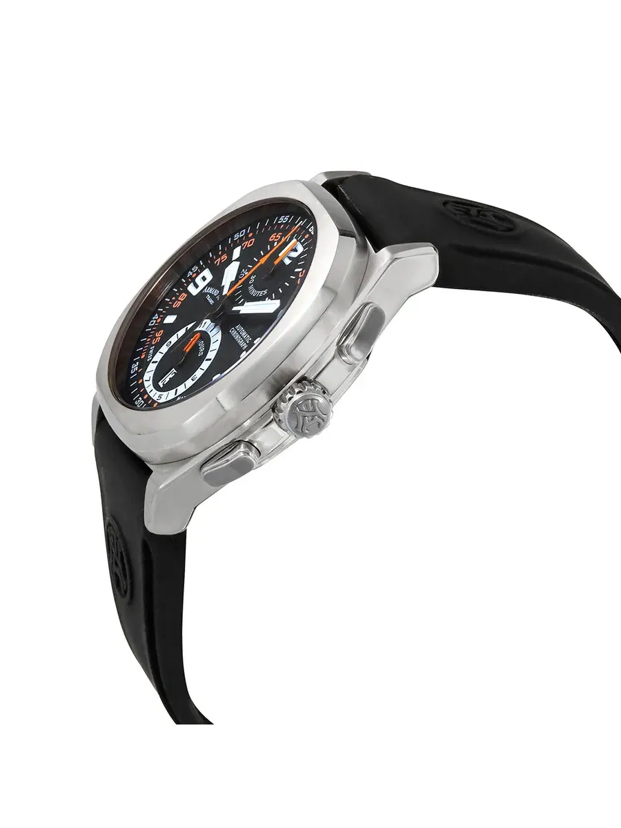 Мужские часы Armand Nicolet JH9 Chronograph Automatic с черным циферблатом A668HAA-NO-GG4710N — изображение 2 из 3