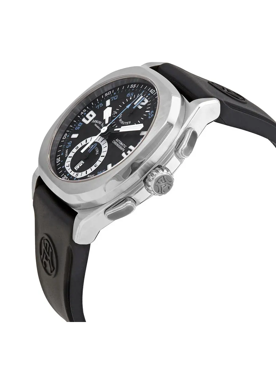 Мужские часы Armand Nicolet JH9 Chronograph Automatic с черным циферблатом A668HAA-NZ-GG4710N — изображение 2 из 3