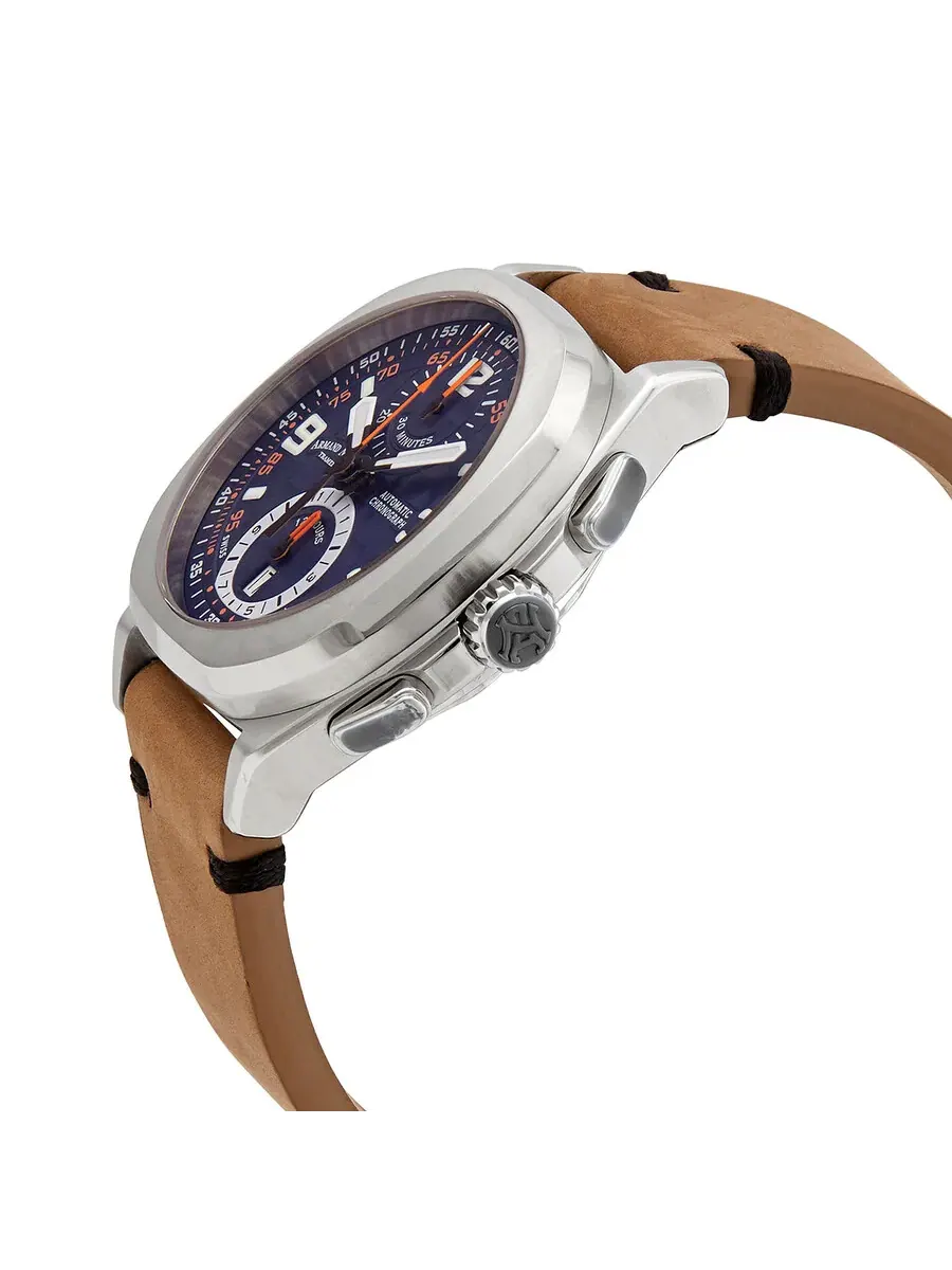 Мужские часы Armand Nicolet JH9 Chronograph Automatic с синим циферблатом A668HAA-BO-PK4140CA — изображение 2 из 3