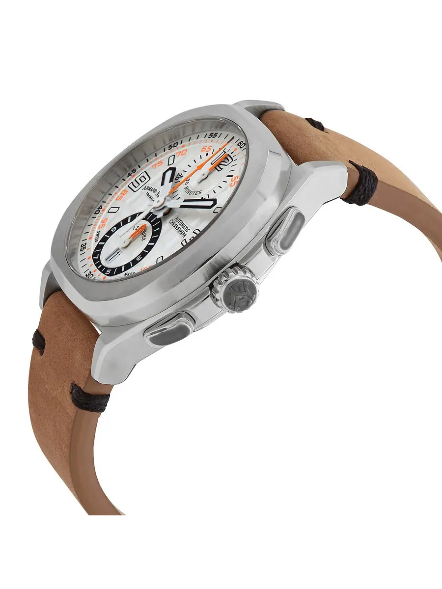Мужские часы Armand Nicolet JH9 Chronograph Automatic с серебристым циферблатом A668HAA-AO-PK4140CA — изображение 2 из 3