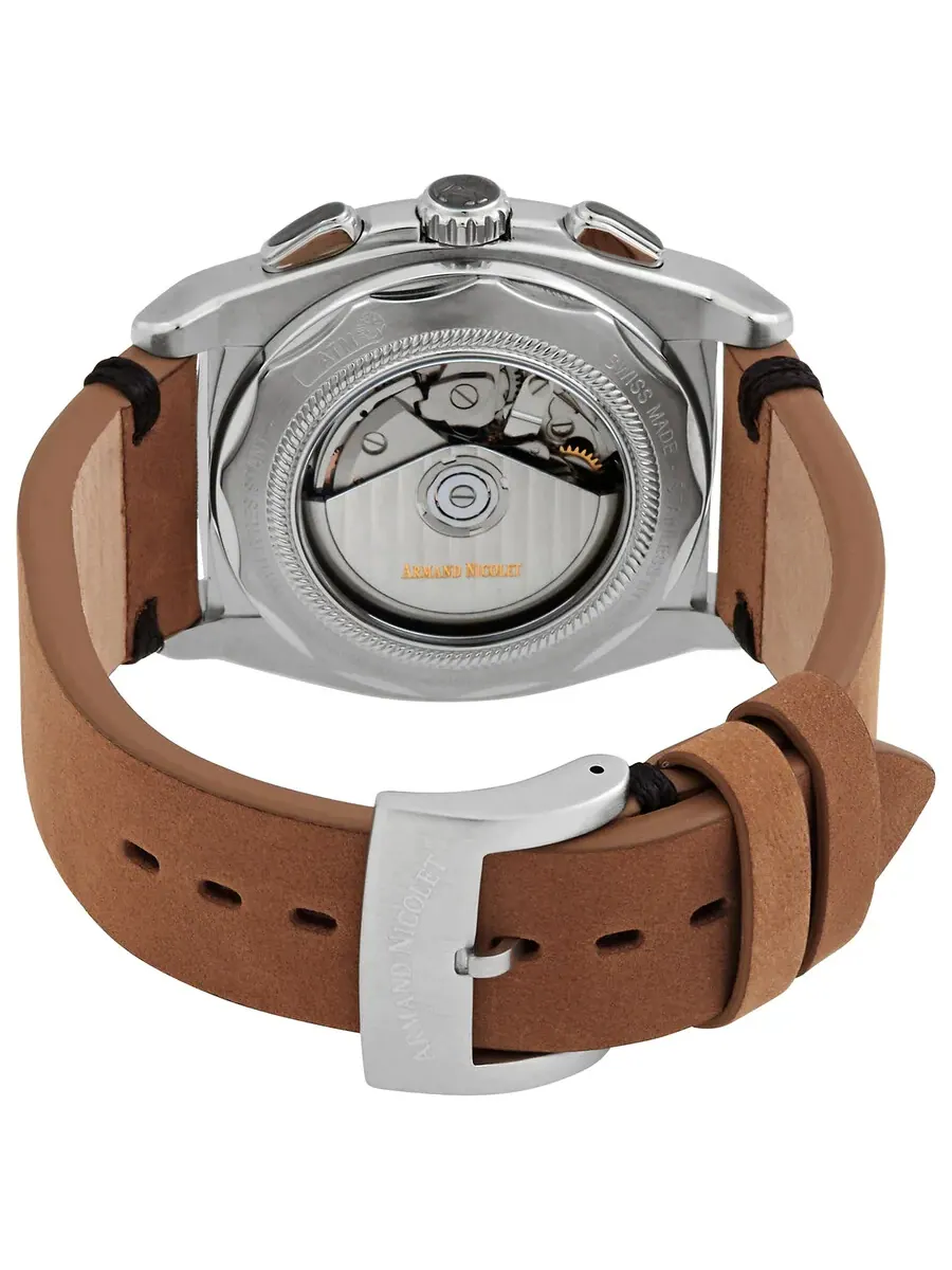 Мужские часы Armand Nicolet JH9 Chronograph Automatic с серебристым циферблатом A668HAA-AO-PK4140CA — изображение 3 из 3