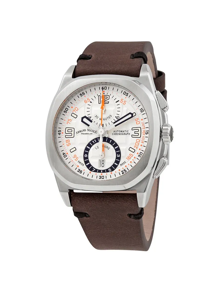 Мужские часы Armand Nicolet JH9 Chronograph Automatic с серебристым циферблатом A668HAA-AO-PK4140TM