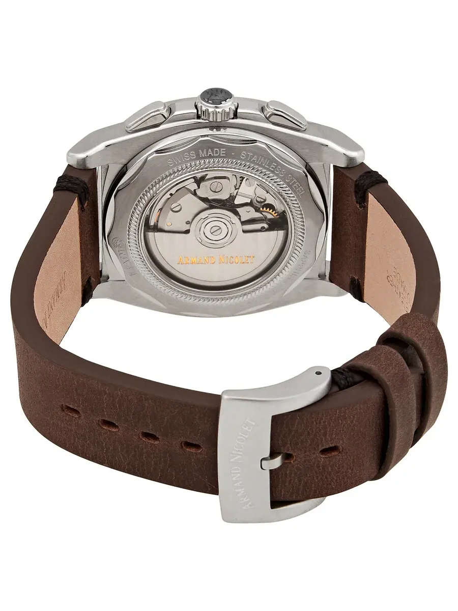 Мужские часы Armand Nicolet JH9 Chronograph Automatic с серебристым циферблатом A668HAA-AO-PK4140TM — изображение 3 из 3