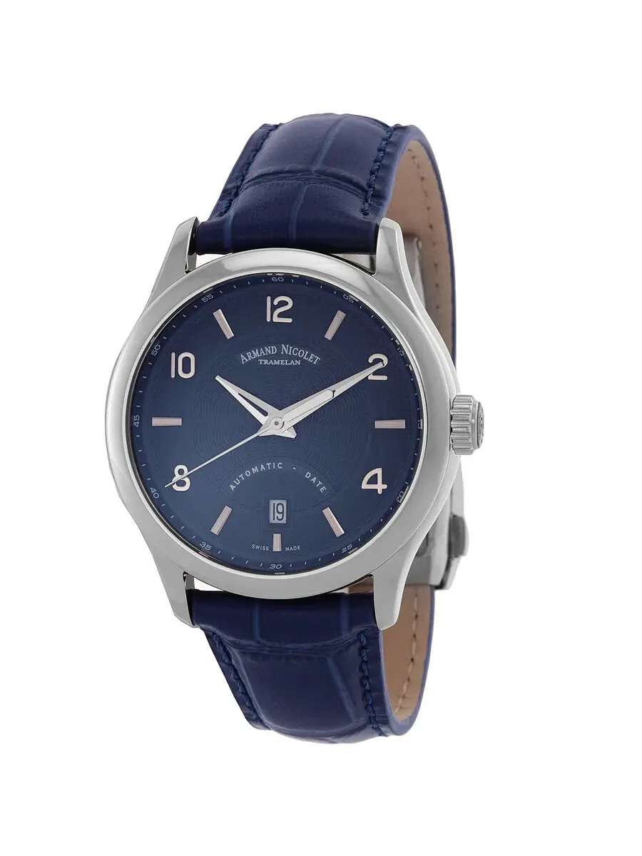 Мужские часы Armand Nicolet M02-4 с автоматическим механизмом и синим циферблатом A840AAA-BU-P840BU2