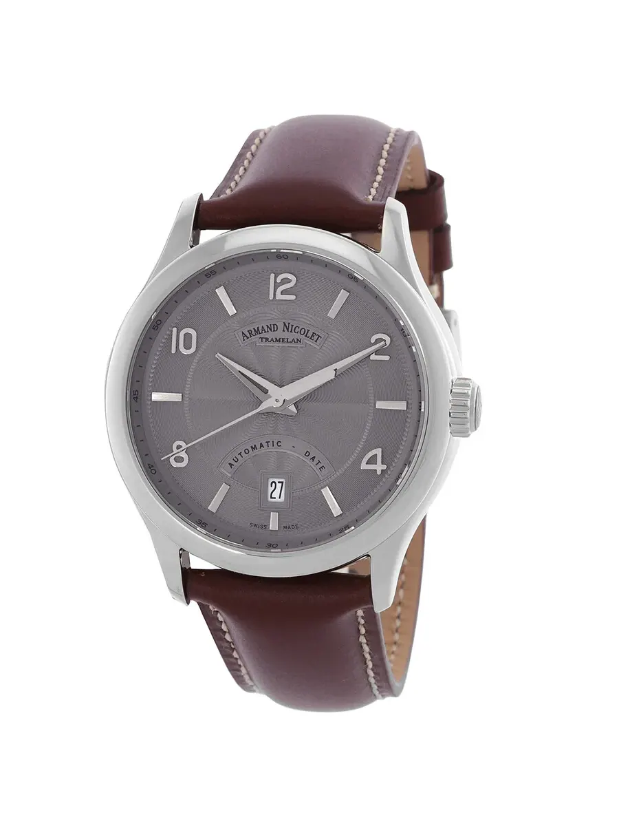 Мужские автоматические часы Armand Nicolet M02-4 с серым циферблатом A840AAA-GR-P140MR2