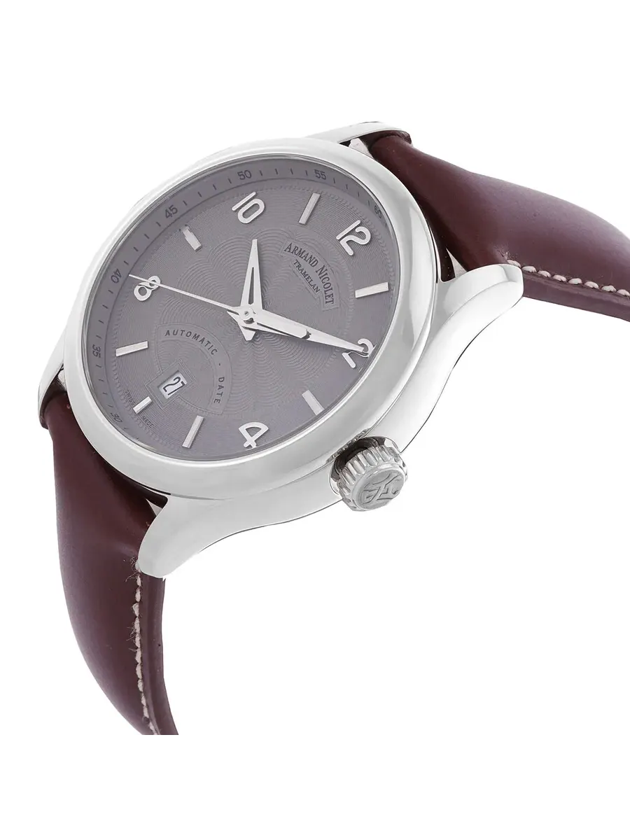 Мужские автоматические часы Armand Nicolet M02-4 с серым циферблатом A840AAA-GR-P140MR2 — изображение 2 из 3