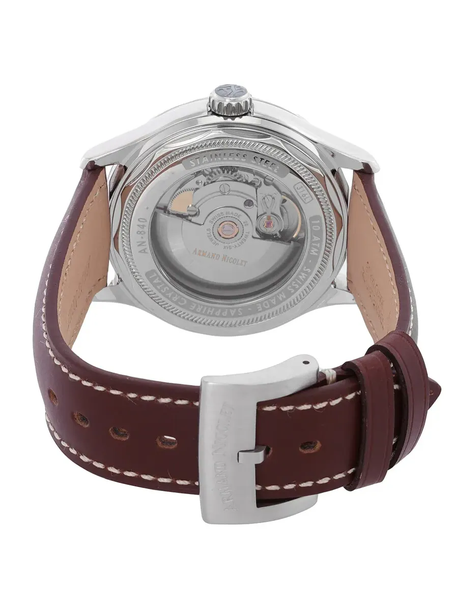Мужские автоматические часы Armand Nicolet M02-4 с серым циферблатом A840AAA-GR-P140MR2 — изображение 3 из 3