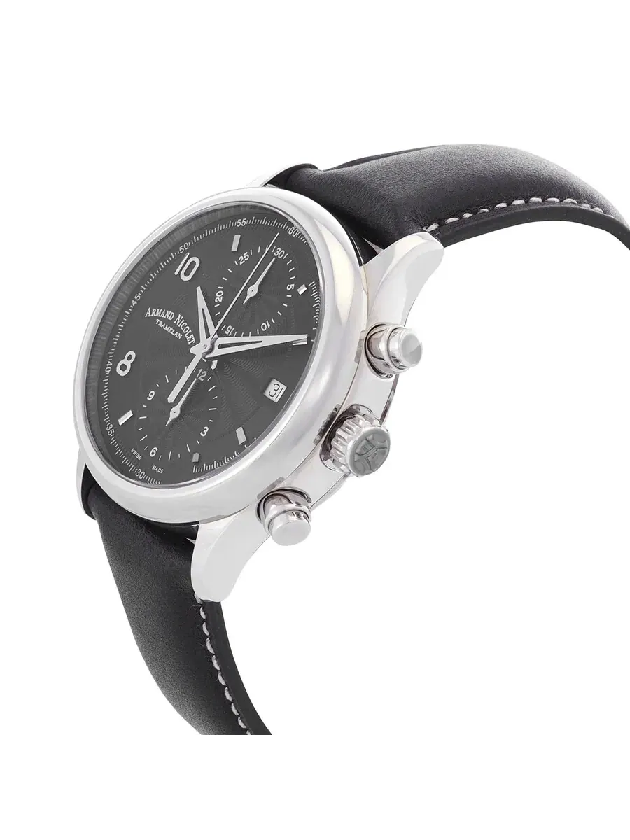 Мужские автоматические часы-хронограф Armand Nicolet M02-4 с черным циферблатом A844AAA-NR-P140NR2 — изображение 2 из 3