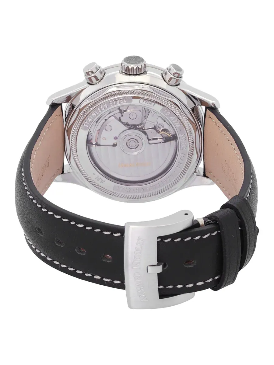 Мужские автоматические часы-хронограф Armand Nicolet M02-4 с черным циферблатом A844AAA-NR-P140NR2 — изображение 3 из 3