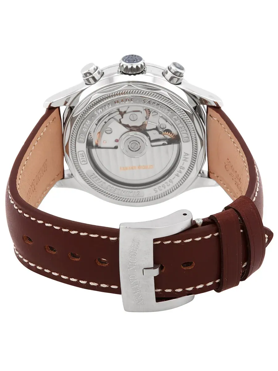 Мужские часы Armand Nicolet M02-4 Хронограф Автоматические с серым циферблатом A844AAA-GR-P140MR2 — изображение 3 из 3