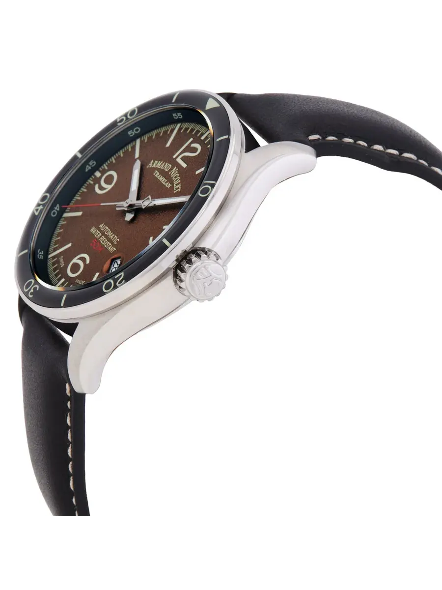 Мужские часы Armand Nicolet M2H Automatic с коричневым циферблатом A740HNA-MR-P140NR2 — изображение 2 из 3