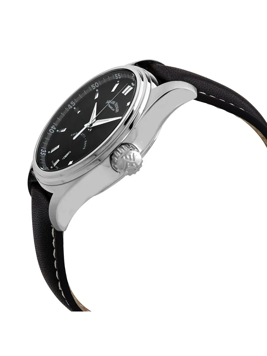 Мужские часы Armand Nicolet MH2 Automatic с черным циферблатом A640A-NR-P140NR2 — изображение 2 из 3, оттенок серебряный