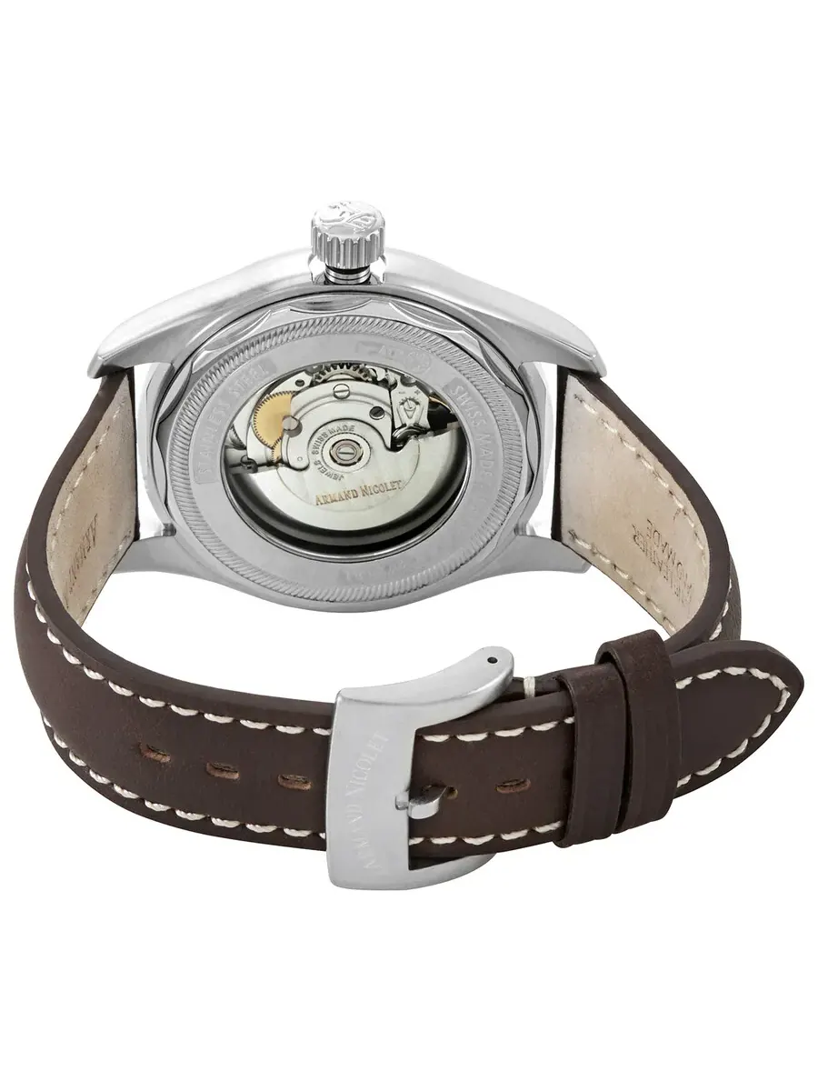 Мужские часы Armand Nicolet MH2 Automatic с серым циферблатом A640A-GR-P140MR2 — изображение 3 из 3, оттенок серебряный