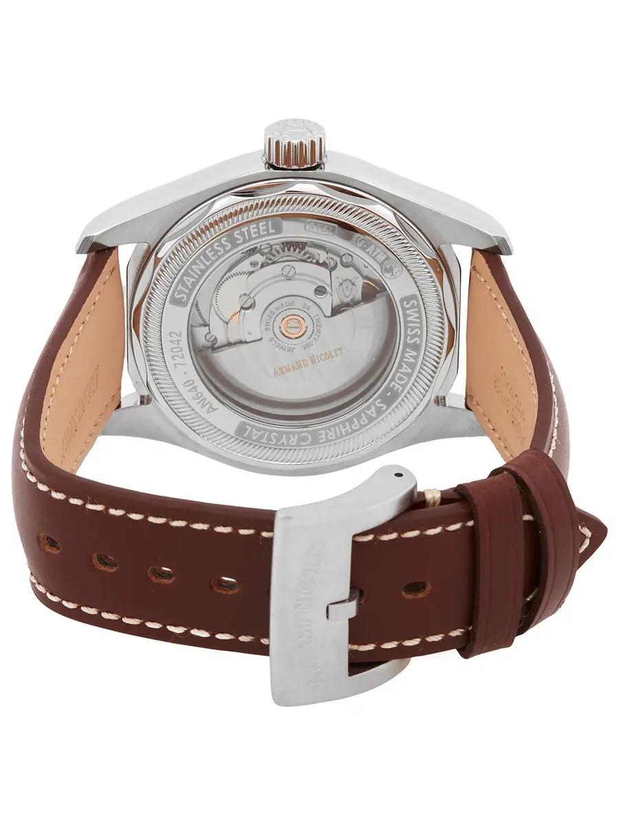 Мужские часы Armand Nicolet MH2 Automatic A640A-SM-P140MR2 — изображение 3 из 3, оттенок серебряный