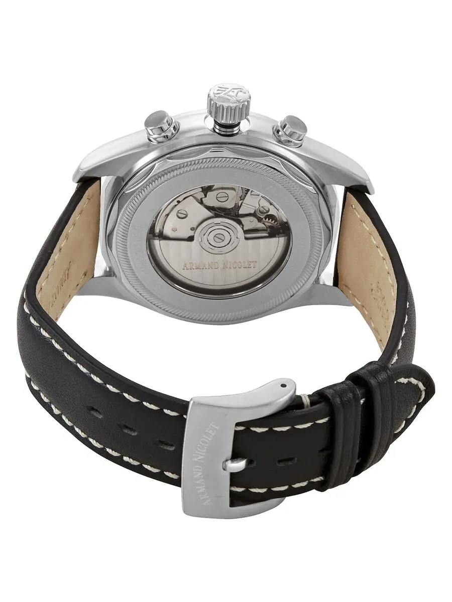 Мужские часы Armand Nicolet MH2 Chronograph Automatic с черным циферблатом A647A-NR-P140NR2 — изображение 3 из 3