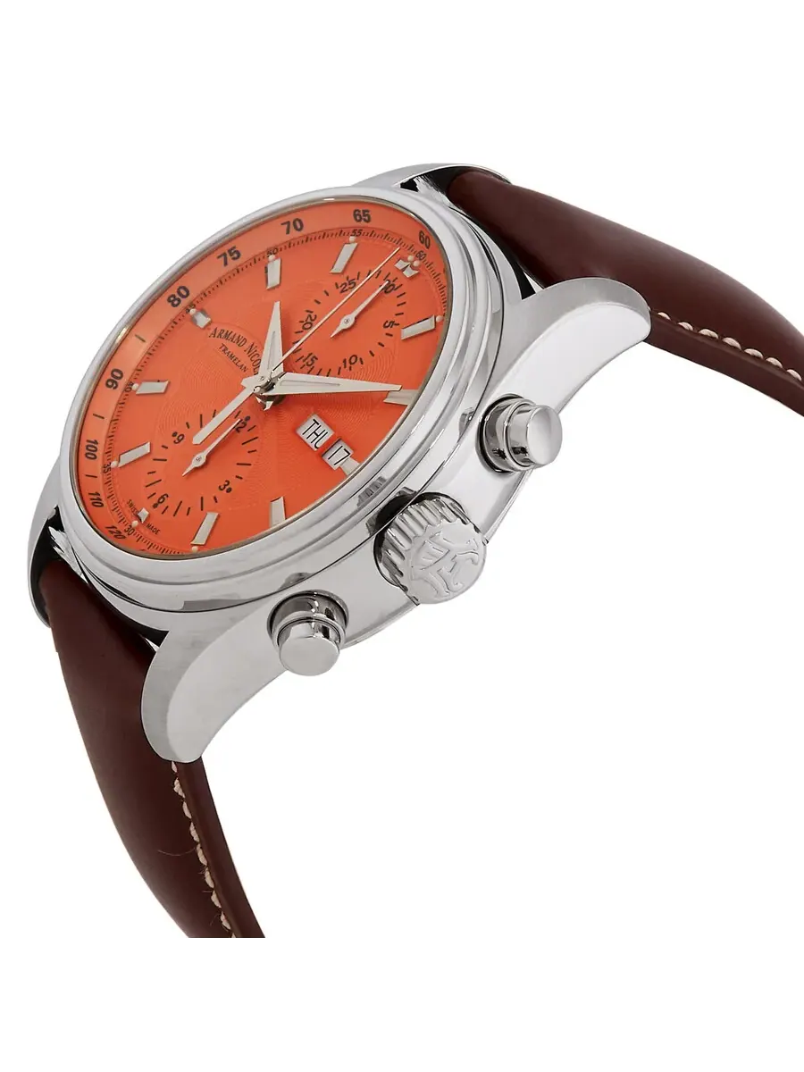 Мужские часы Armand Nicolet MH2 Chronograph Automatic A647A-SM-P140MR2 — изображение 2 из 3, оттенок серебряный