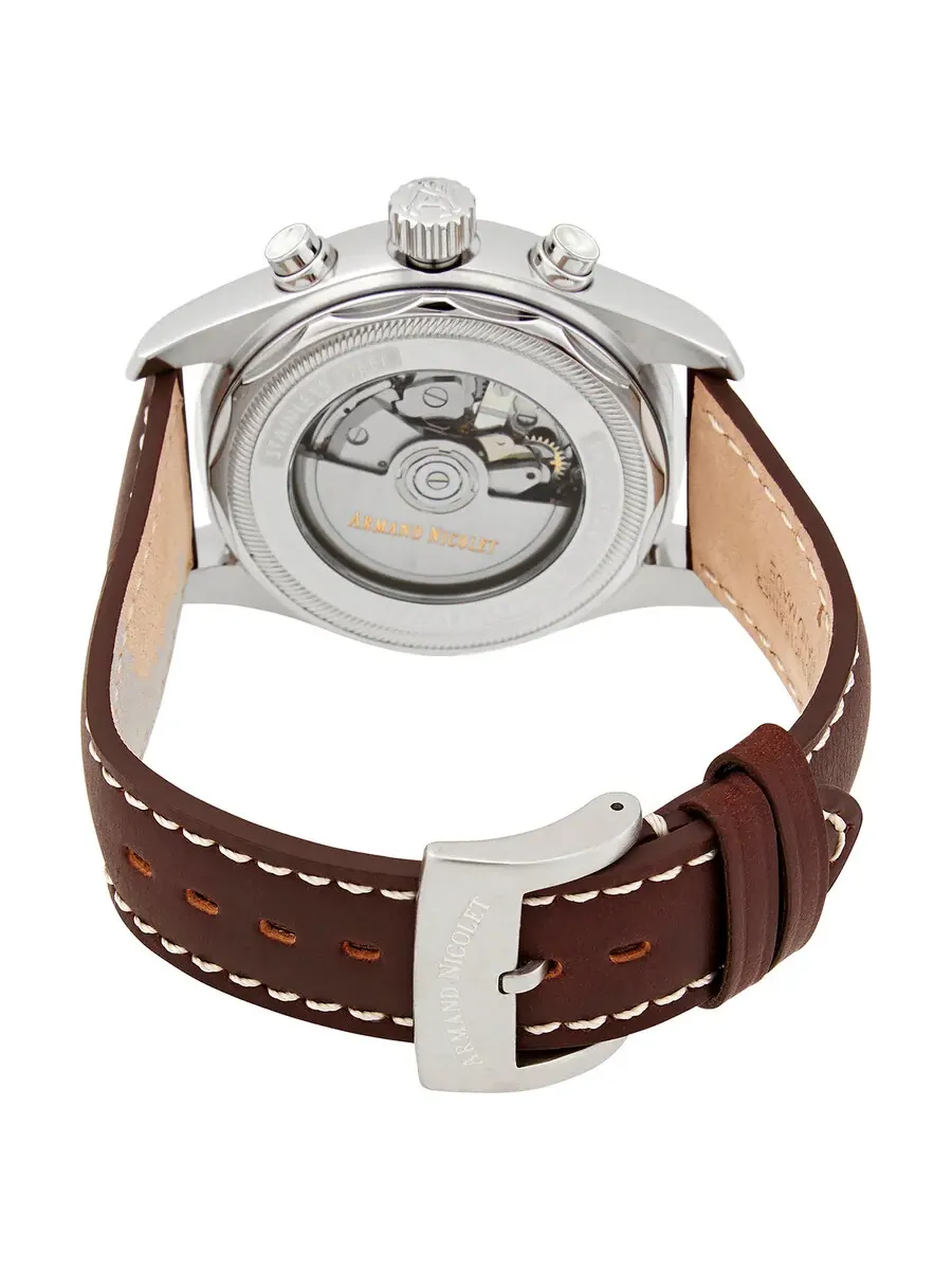 Мужские автоматические часы Armand Nicolet MH2 с серебристым циферблатом, модель A647A-AG-P140MR2 — изображение 3 из 3