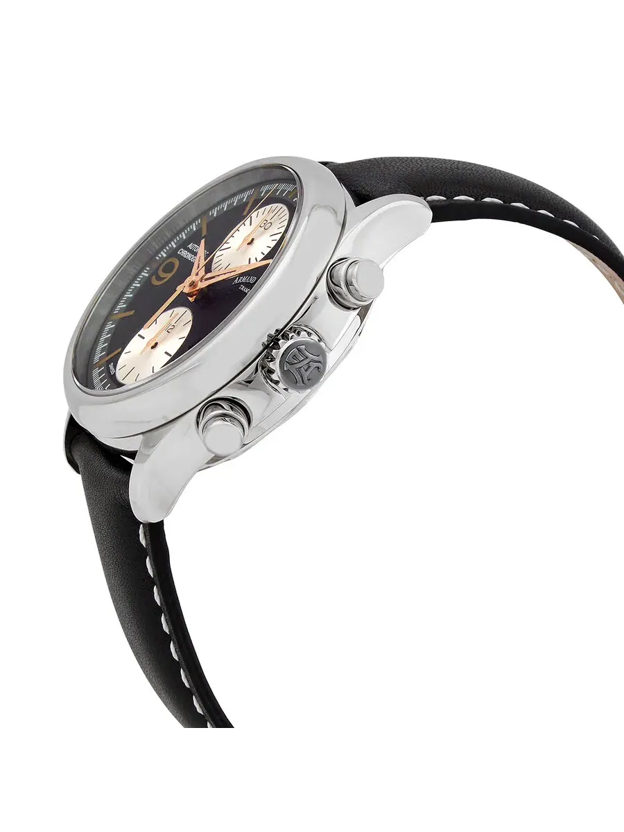 Мужские часы Armand Nicolet MHA Chronograph Automatic с черным циферблатом A844HAA-NS-P140NR2 — изображение 2 из 3
