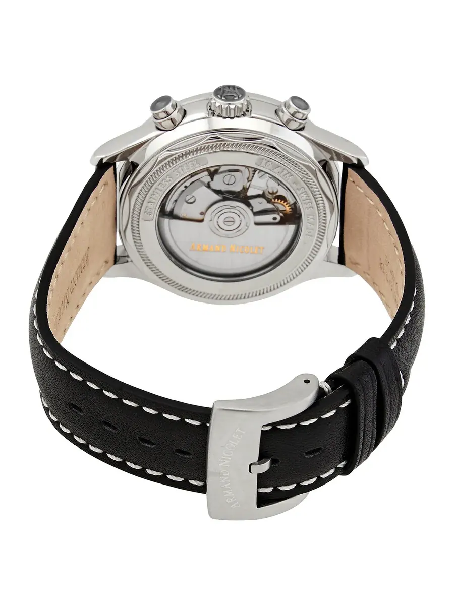 Мужские часы Armand Nicolet MHA Chronograph Automatic с черным циферблатом A844HAA-NS-P140NR2 — изображение 3 из 3
