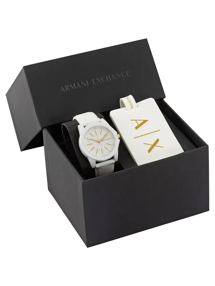Женские кварцевые часы Armani Exchange Lady Banks с белым циферблатом, модель AX7126 — изображение 6 из 6, оттенок белый