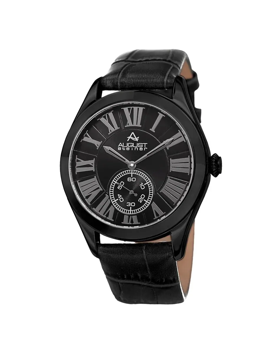Мужские часы August Steiner Quartz с черным циферблатом AS8203BK — черный