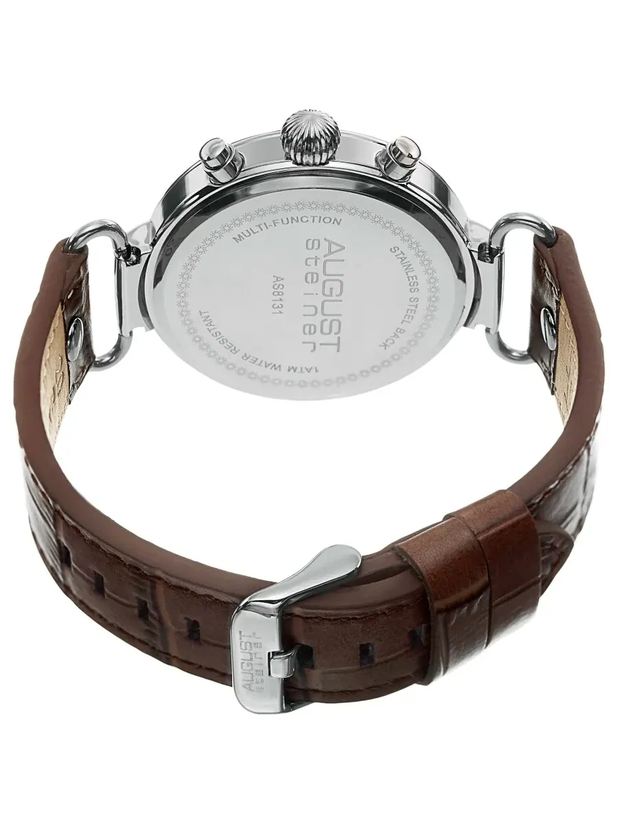 Мужские часы August Steiner Quartz с синим циферблатом AS8131BU — изображение 4 из 4, оттенок серебряный