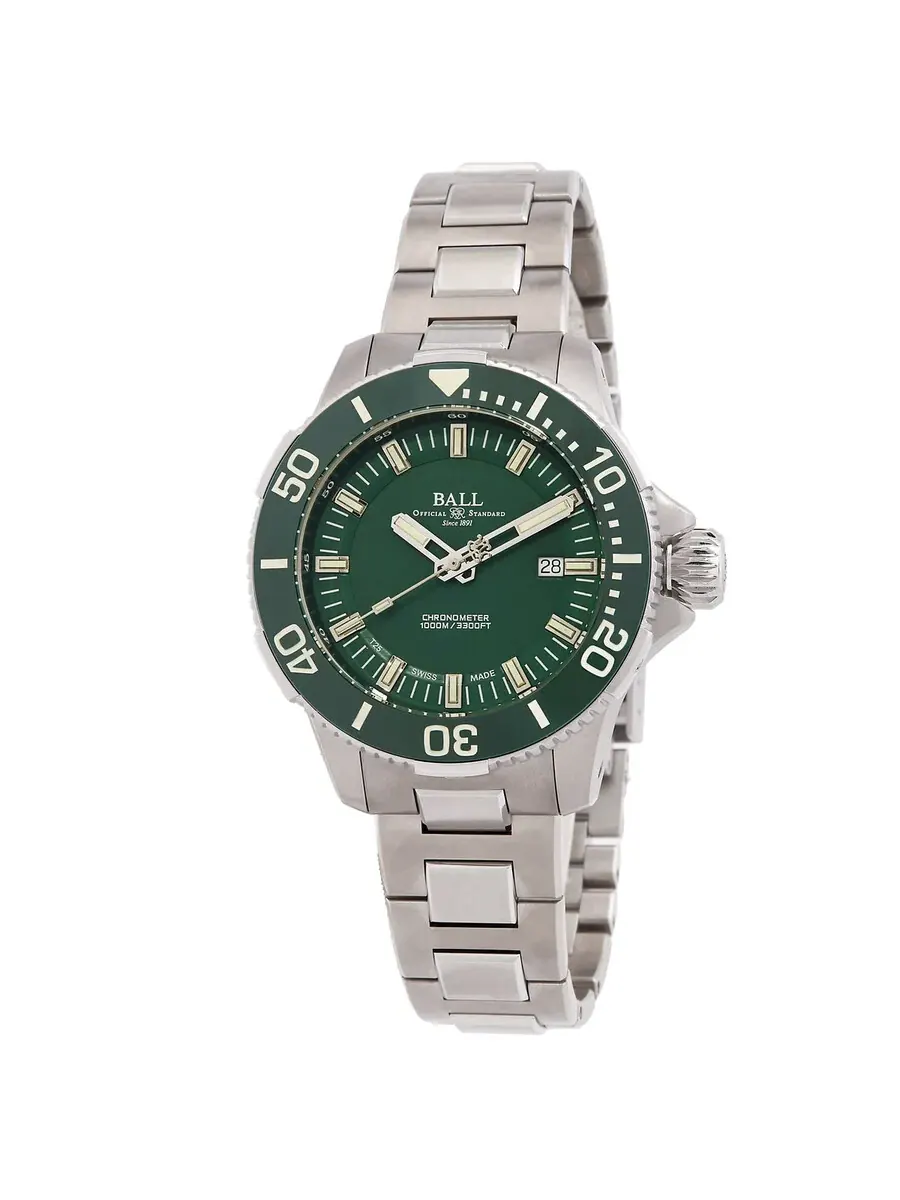 Часы Ball Engineer Hydrocarbon Deep Quest Automatic с зеленым циферблатом DM3002A-S4CJ-GR — зеленый