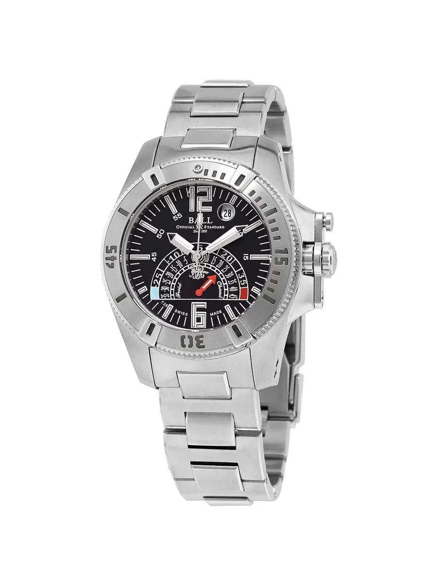 Мужские часы Ball Engineer Hydrocarbon TMTAutomatic черного цвета DT1016A-SAJ-BK — серебристый