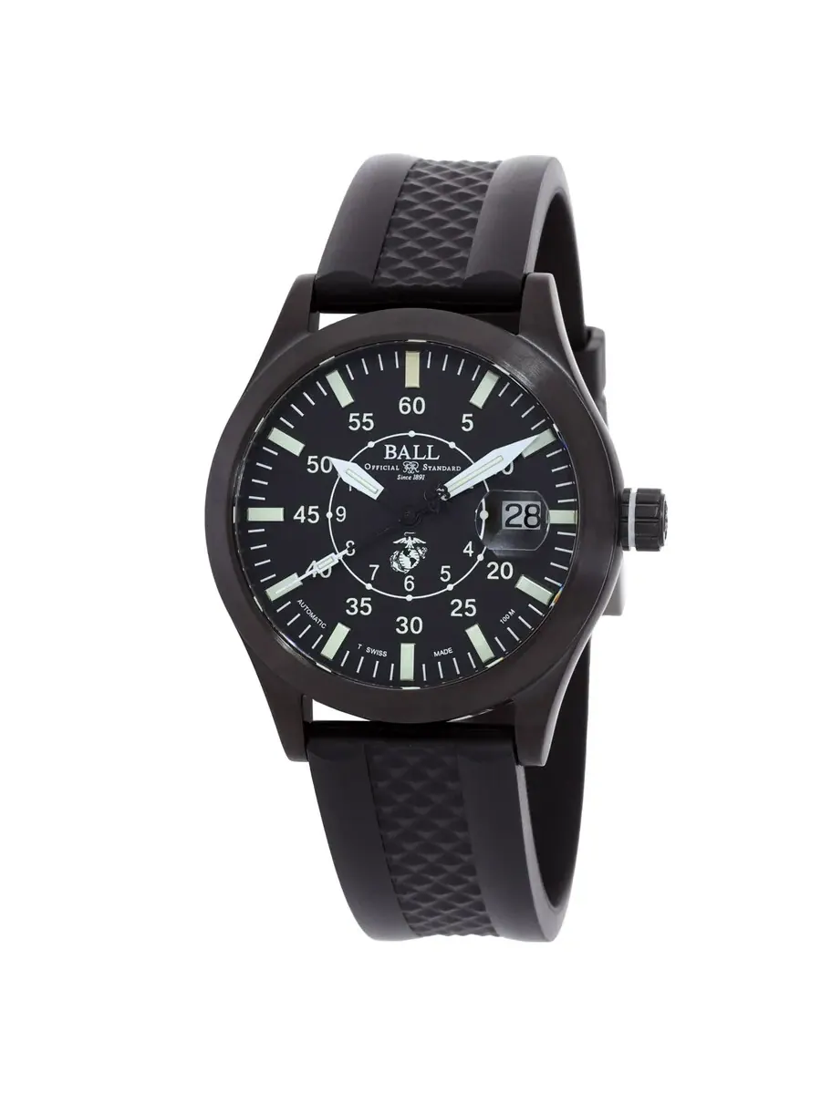 Мужские часы Ball Engineer II Automatic с черным циферблатом NM2026C-P26-BK — черный